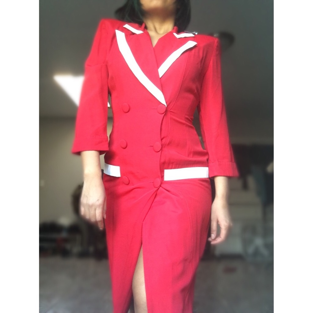 Vintage red dress jacket.